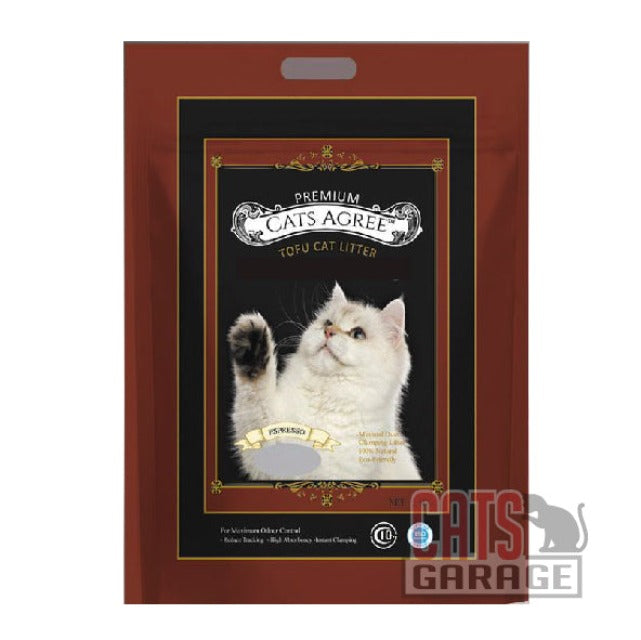 Premium Cats Agree ESPRESSO Tofu Cat Litter 7L