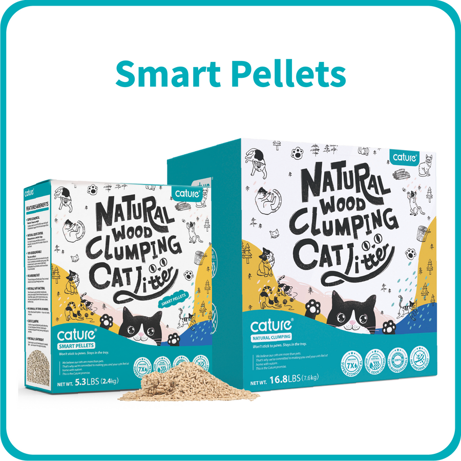 Cature® Smart Pellets Natural Wood Clumping Cat Litter (2 Sizes)