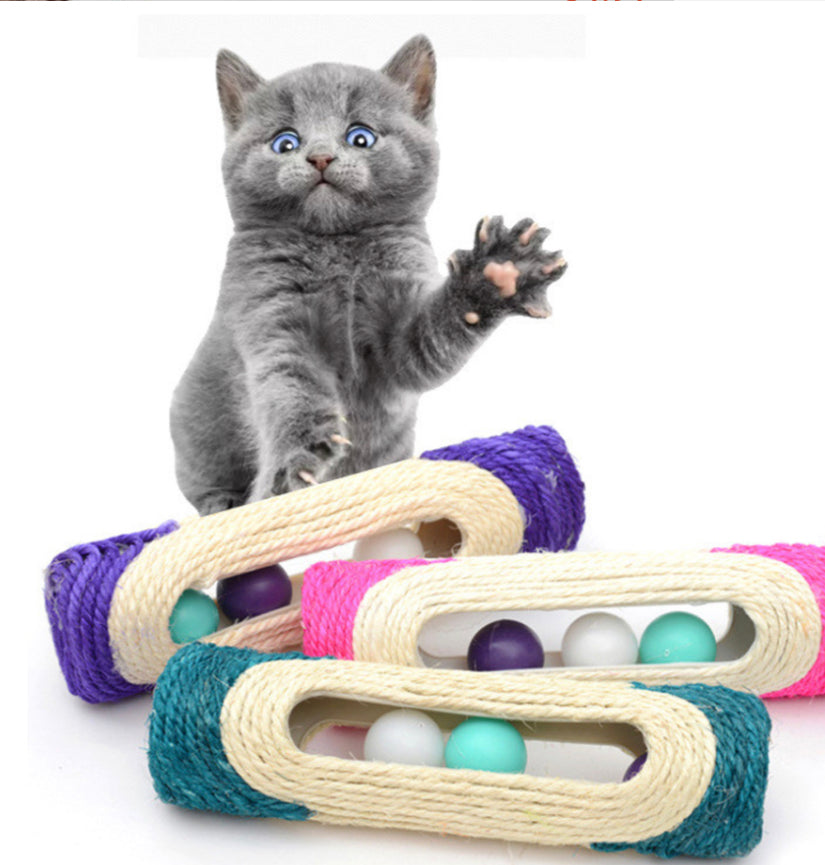 Sisal Scratcher Rolling Tunnel 3 Balls Creative Scratching