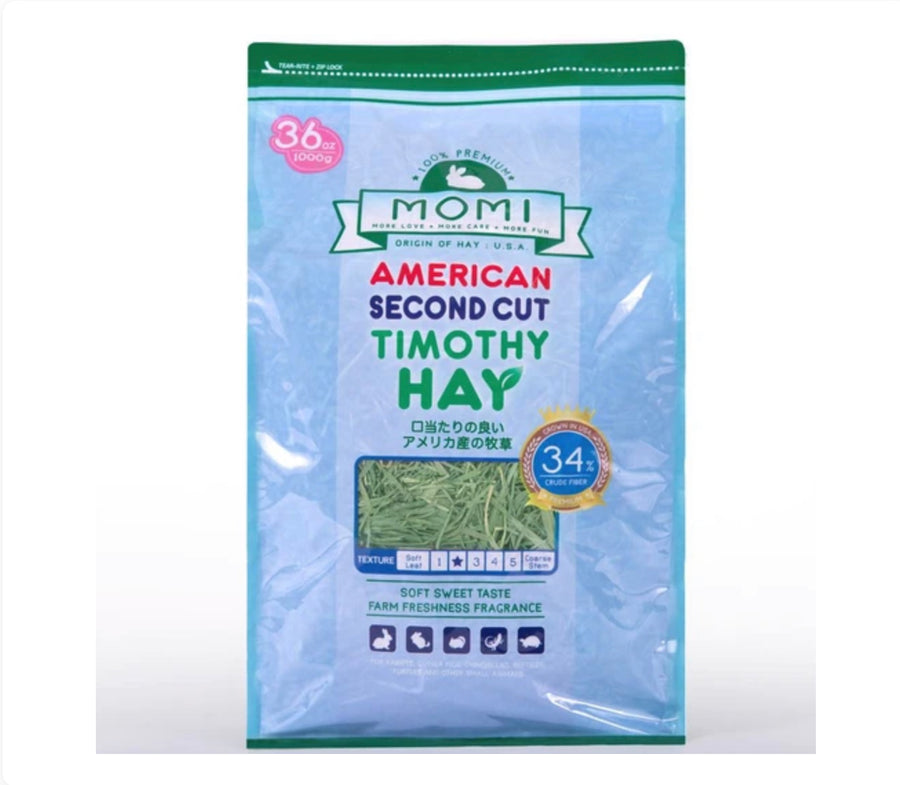 Momi Second Cut Timothy Hay (3 Sizes)