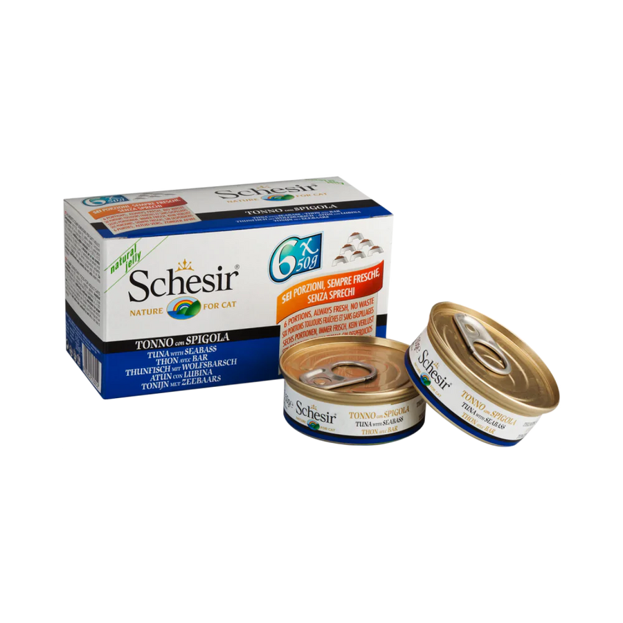 Schesir Nature Tuna with Seabass for Cats 50g X6