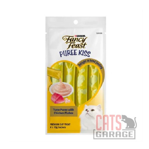 Fancy Feast Puree Kiss Treats Tuna Puree With Chicken Flakes 40g (15 PACKS)
