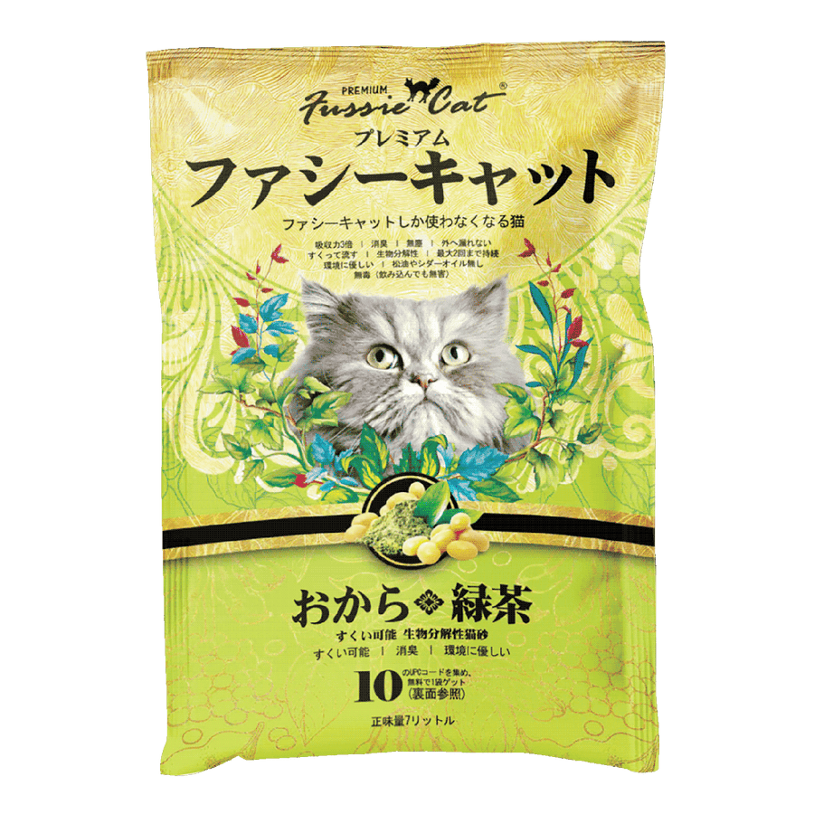 Fussie Cat Soybean GREEN TEA Litter 6L X6