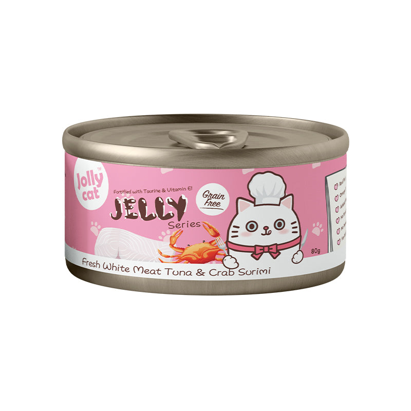 JollyCat Fresh White Meat Tuna & Crab Surimi in Gravy 80g X24