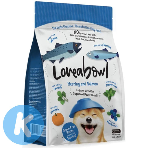 Loveabowl Herring and Salmon Dog Dry Food 250g X2