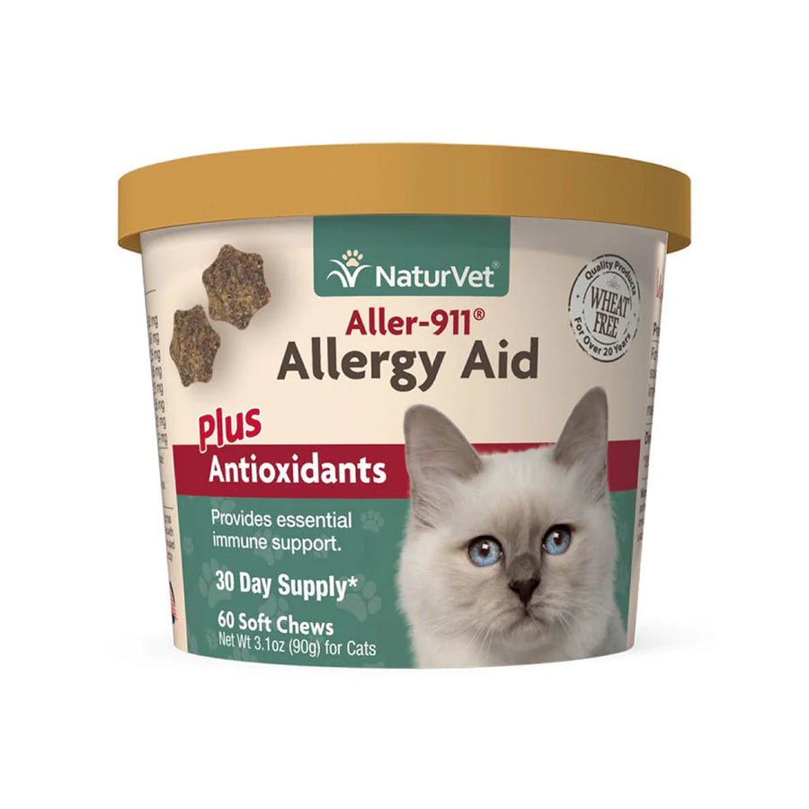Naturvet Cat Aller 911 Allergy Aid Plus Antioxidants 60 count