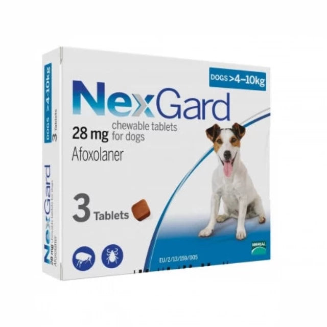 NexGard Chews For Dogs 4-10kg 3 Pcs