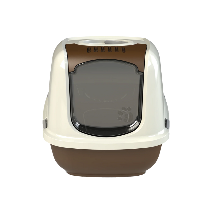 PeeWee EcoDome Cat Litter Tray Brown
