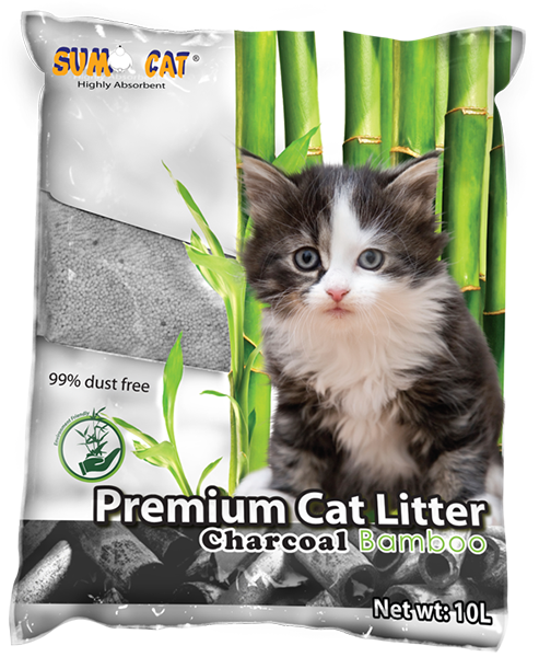 Sumo Cat Premium CHARCOAL BAMBOO Cat Litter 10L