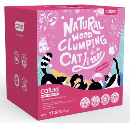Cature® Odour Control Plus Natural Wood Clumping Cat Litter (2 Sizes)