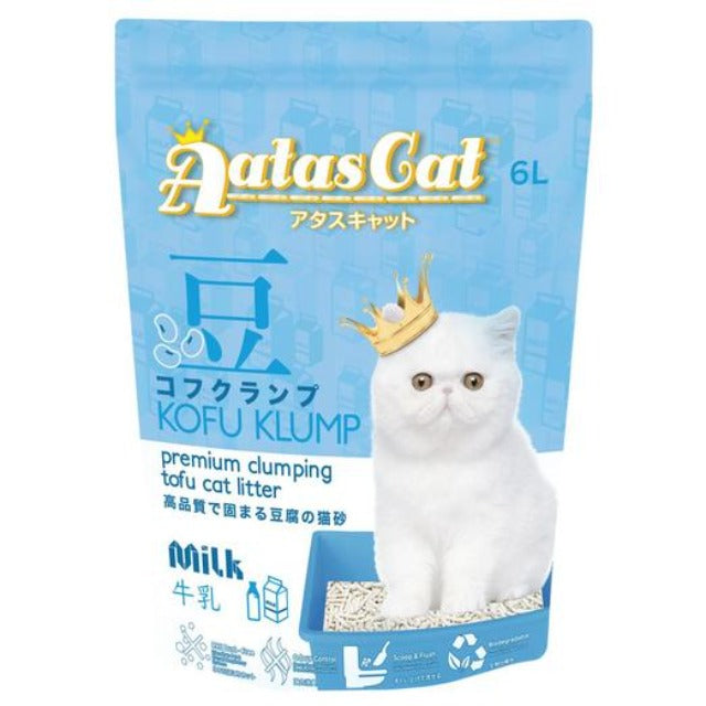 AATAS CAT Kofu Klump Tofu Litter MILK Cat Litter 6L X6