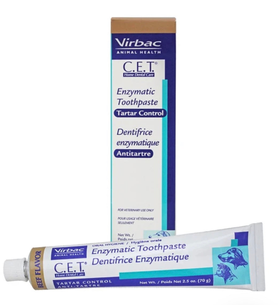Virbac CET Dual Enzymatic Toothpaste for Cat & Dog 70g | 4 Flavors