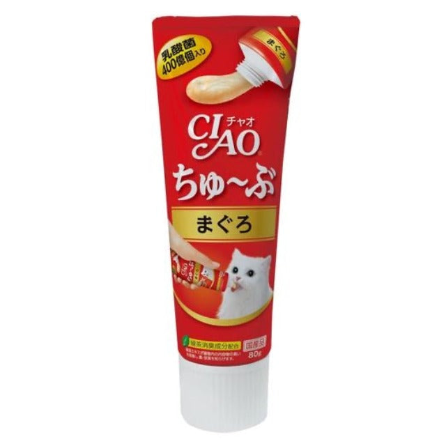 CIAO ChuRu Tube Tuna Maguro Grain-Free Liquid Cat Treat 80g