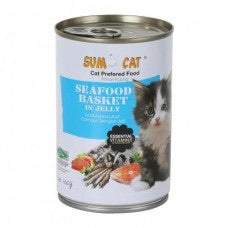 Sumo Cat Seafood Basket in Jelly 400g X24