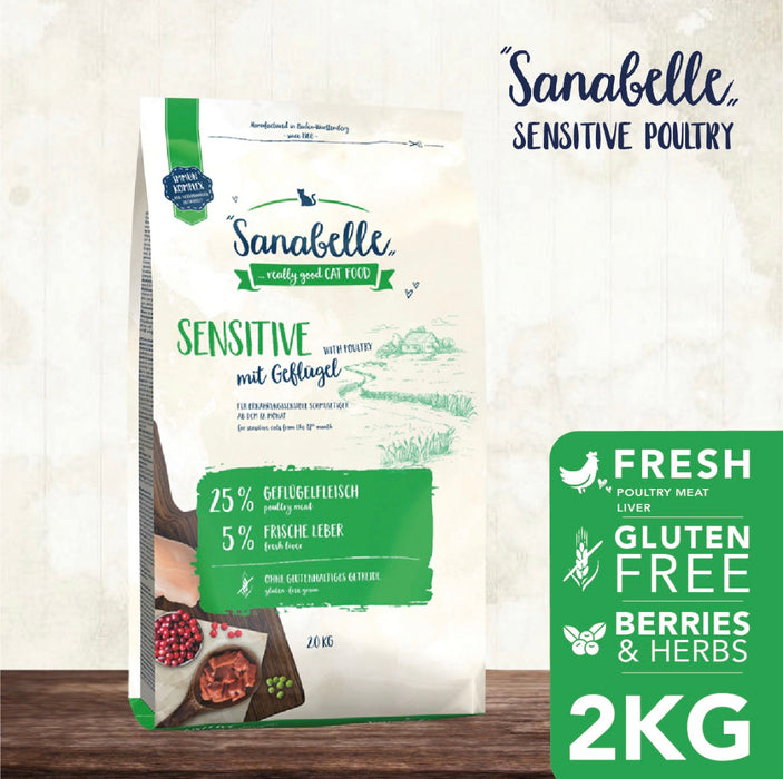 Sanabelle Sensitive With Fresh Poultry Cat Dry Food (2 Sizes)