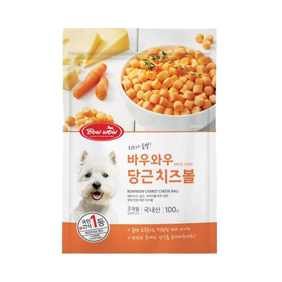 Bow Wow Dog Treat Carrot Cheese Ball 100g