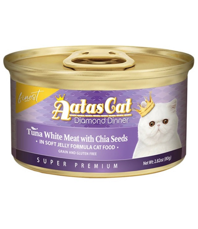 AATAS CAT Finest Diamond Dinner Tuna White Meat 80g X24