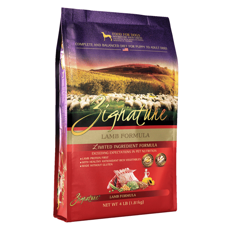 Zignature Lamb Formula Dry Dog Food 4lbs | Grain-Free | Sensitive Skin & Stomach - Cats Garage