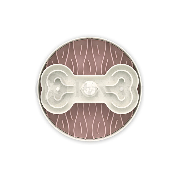 Puzzle Feeder Interactive Dog Bowl Broken Wave Coral Pink