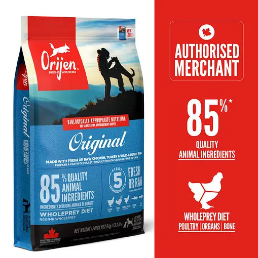 ORIJEN Original Dry Dog Food 2kg / 6kg / 11.4kg | Biologically Appropriate High Protein Dog Kibble