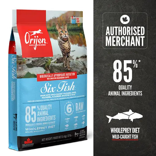 Orijen Six Fish Cat Dry Food (2 Sizes)