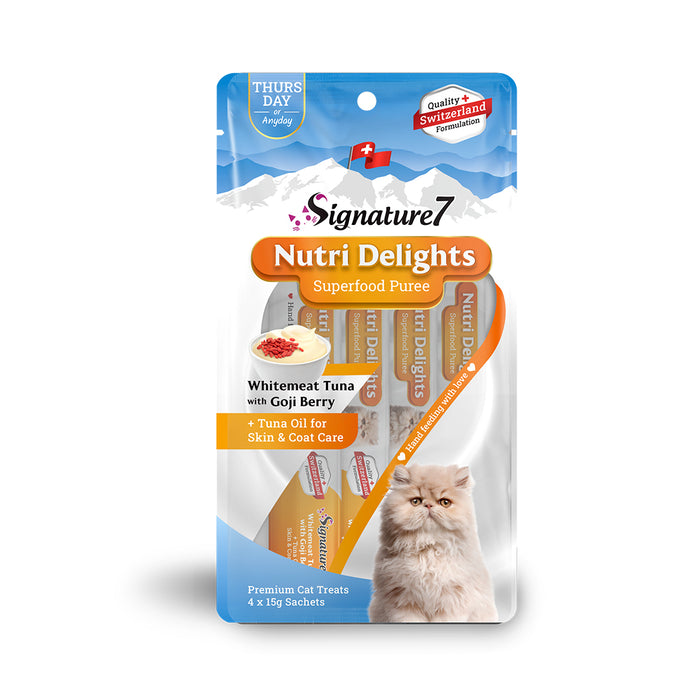 Signature7 Nutri Delights Superfood Puree Cat Treats 60g