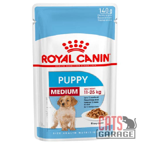 Royal Canin Canine Medium Puppy Pouch Wet Dog Food 140g (10 Pouches)