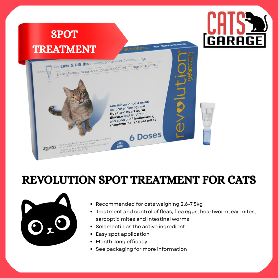 Revolution for Cats 2.6kg to 7.5kg | Effective Spot Solution