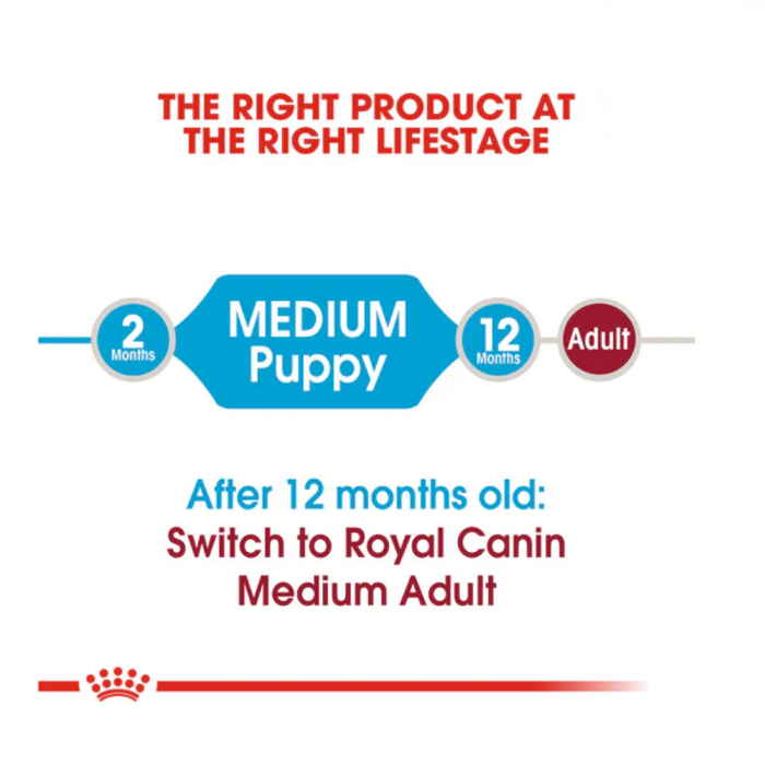 Royal Canin Canine Medium Junior Dry Puppy Food (2 Sizes)
