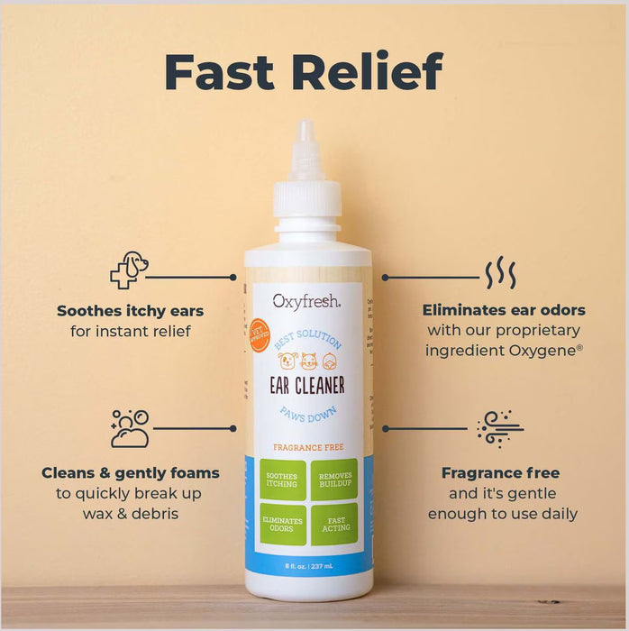 Oxyfresh Advanced Sensitive & Sting Free Cat & Dog Ear Cleaning Solution 1 GALLON