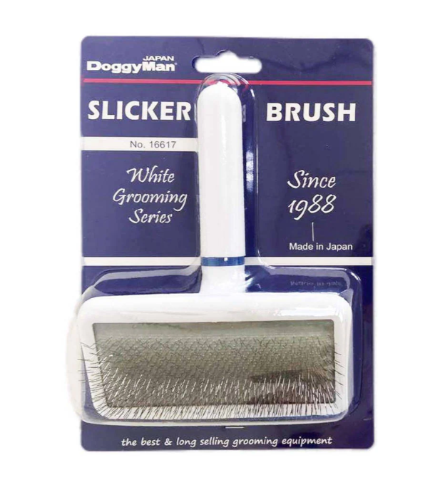 DoggyMan White Grooming Slicker Brush For Cats & Dogs