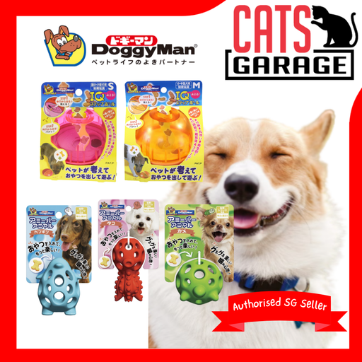 DoggyMan Assorted Interactive Dog Toy IQ Step Ball/Rubber Treat Dispenser Dog Toy