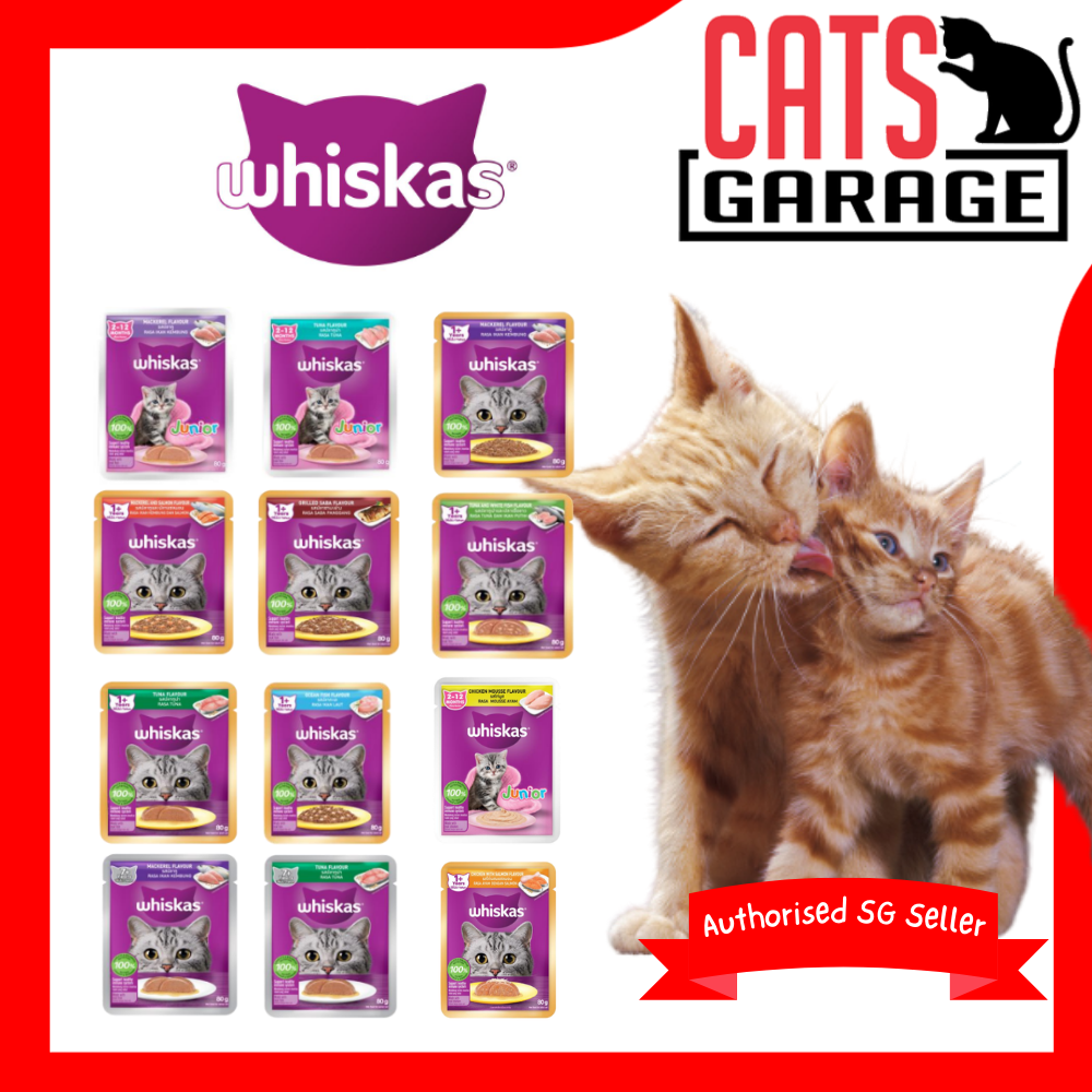 WHISKAS Pouch Core Cat Wet Food - Junior/Adult 80g (28-Pack)