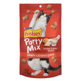 FRISKIES Party Mix Chicken & Gravy Crunch Cat Treat 60g | BUNDLE PROMO