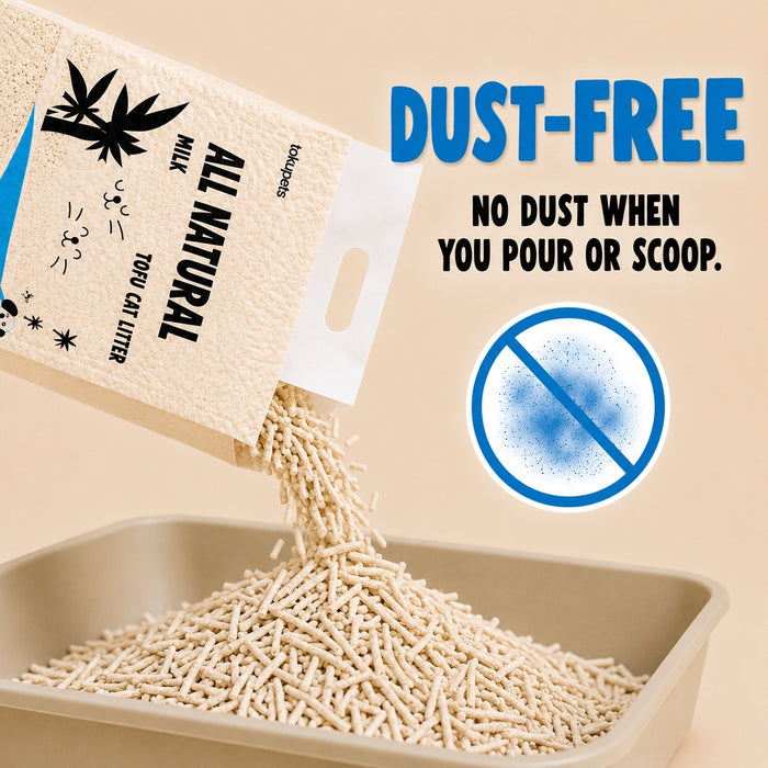 ✨ NEW ARRIVAL ✨ Tokupets Premium Tofu Cat Litter 6L | Dust-Free Flushable Milk Scent