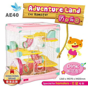 Alice Adventure Land For Hamster Pink Large