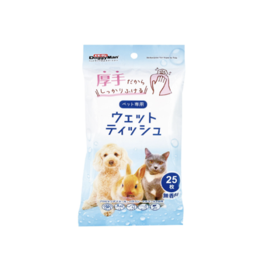 Doggyman Cattyman Assorted Pet Wipes Unscented/Multipurpose 25/60/100pcs