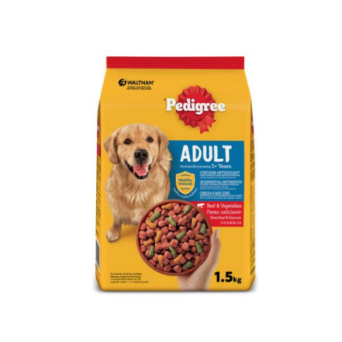 Pedigree Assorted Dry Dog Food for Adult Dog - 1.5kg/3kg