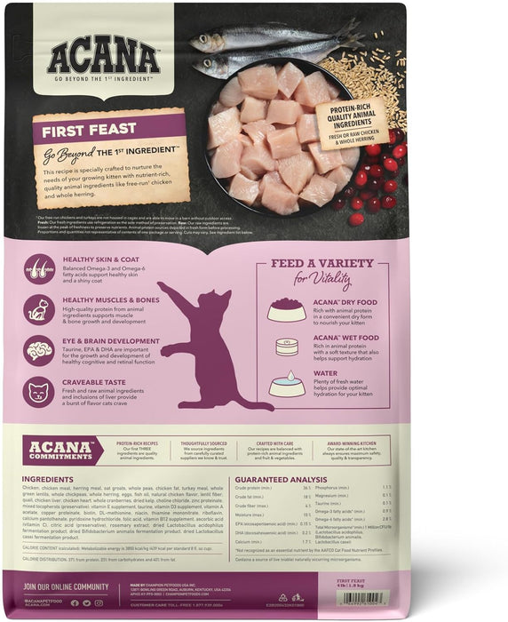 ACANA Kitten Food Classic First Feast | Dry Cat Food Kibbles for Kittens | High Protein Healthy Growth & Development