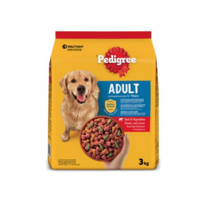 Pedigree Assorted Dry Dog Food for Adult Dog - 1.5kg/3kg
