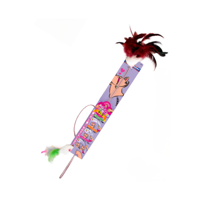 Cattyman Natural & Jareneko Cat Stick/Tail/Wand/Swingy Toys – Assorted Animal Characters
