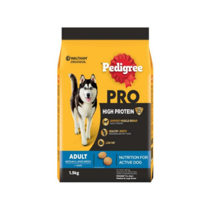 Pedigree PRO High Protein Dry Dog Food For All Breeds 1.3kg/1.5kg/2.7kg/3kg
