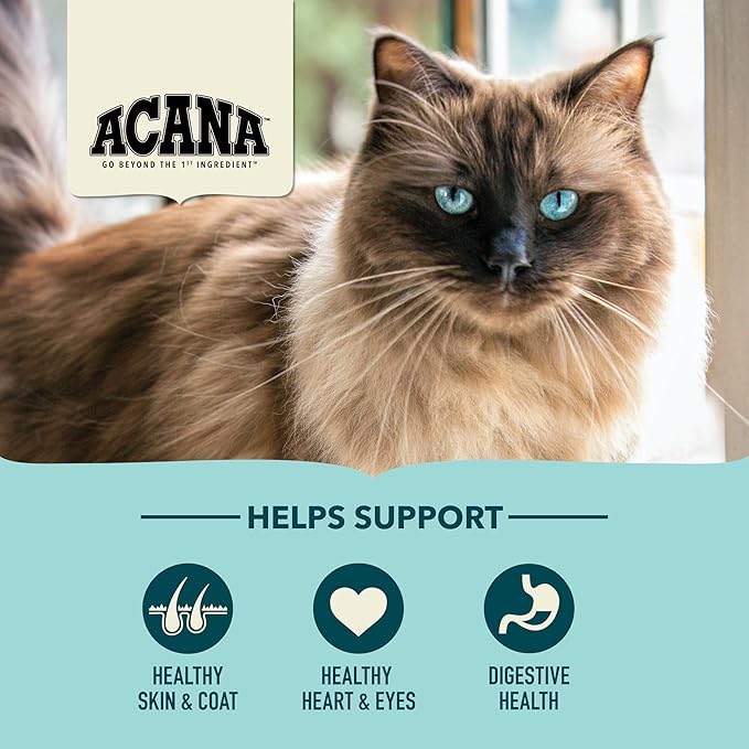 ACANA Bountiful Catch Dry Cat Food | Fish Recipe Cat Kibble Adult Cats Grain Free Omega Fatty Acids Skin & Coat