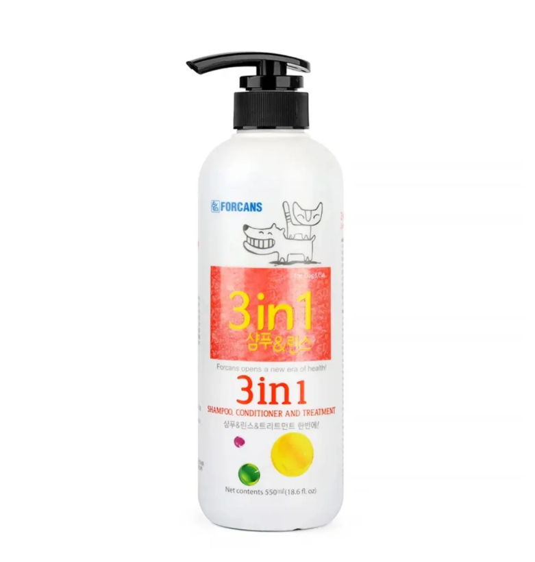 Forcans Dog Shampoo & Conditioner Perfume Collection 550mL/1L | Korean Pet Shampoo for Clean, Soft & Fresh-Smelling Coat