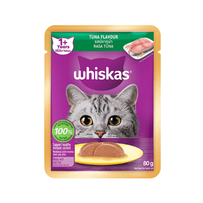 WHISKAS Pouch Core Cat Wet Food - Junior/Adult 80g (28-Pack)