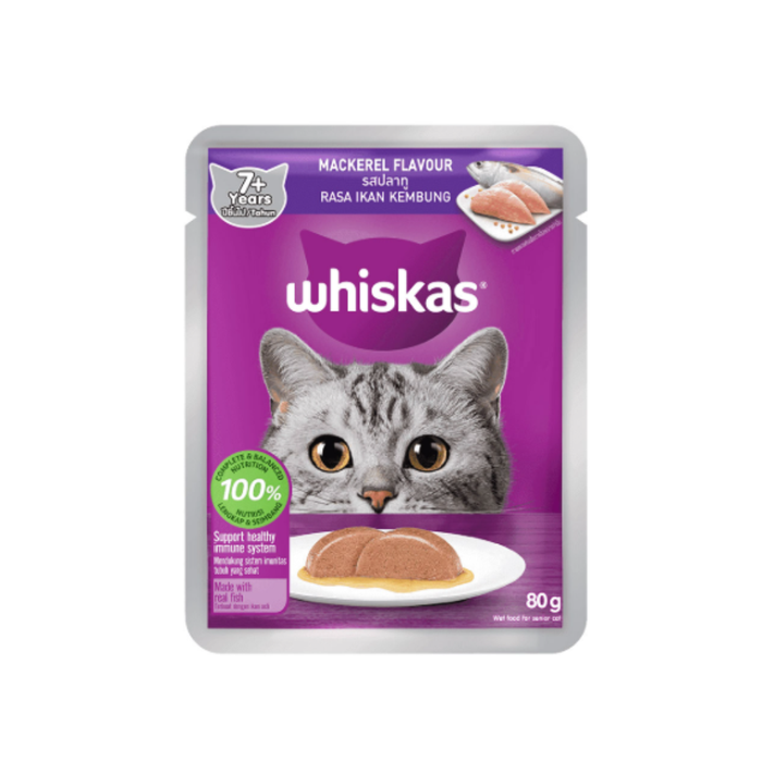 WHISKAS Pouch Core Cat Wet Food - Junior/Adult 80g (28-Pack)