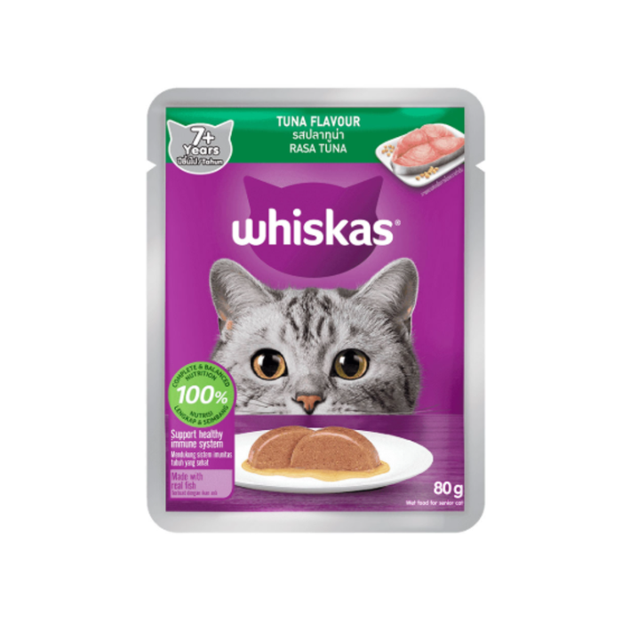 WHISKAS Pouch Core Cat Wet Food - Junior/Adult 80g (28-Pack)