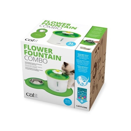Catit Flower Fountain and Peanut Placemat Combo