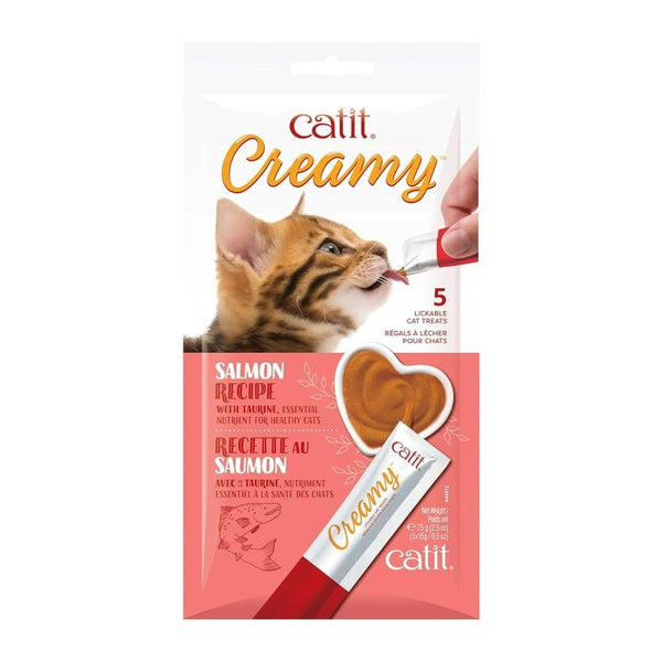 Catit Creamy Lickable Cat Treats Salmon 5x15g