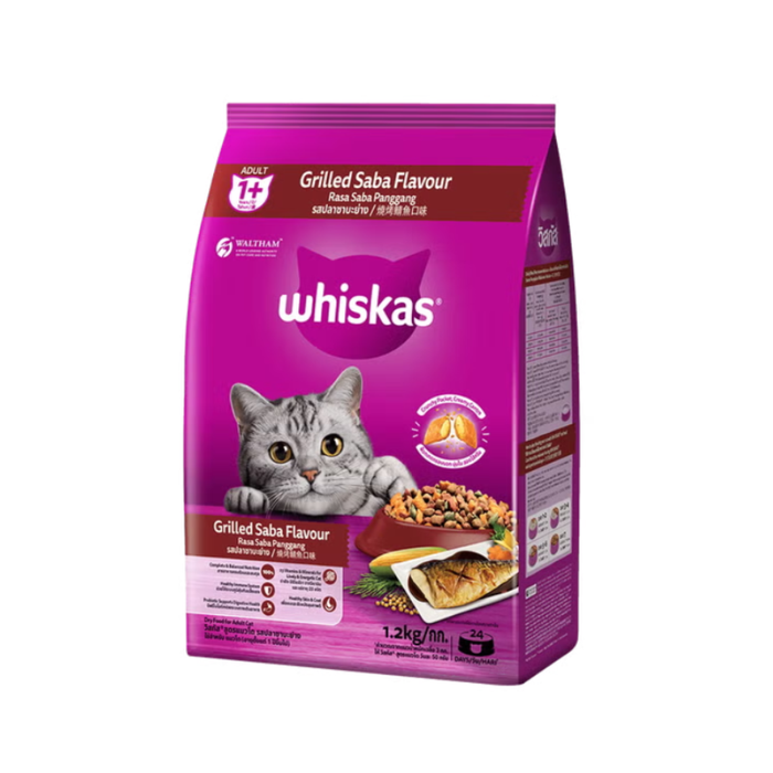 WHISKAS Cat Food Dry Core - Junior/Adult 1.1kg/1.2kg (6-Pack)